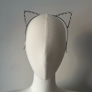 Silver Cat Ear Headband